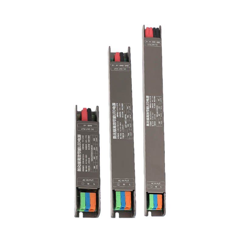 How can the electromagnetic compatibility of thin and narrow light strip power supplies be improved to reduce interference?